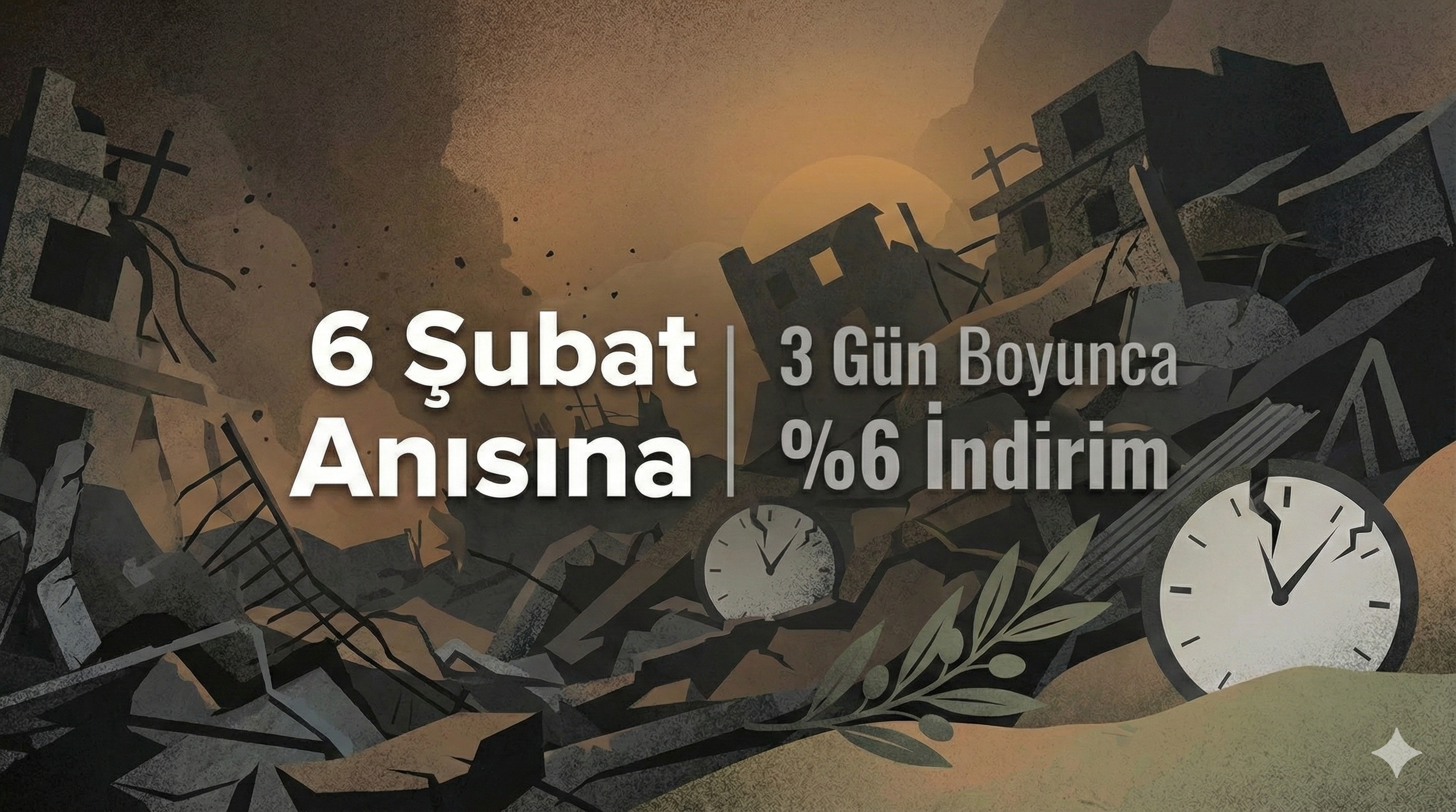 6 Şubat Anısına | 3 Gün Boyunca %6 İndirim